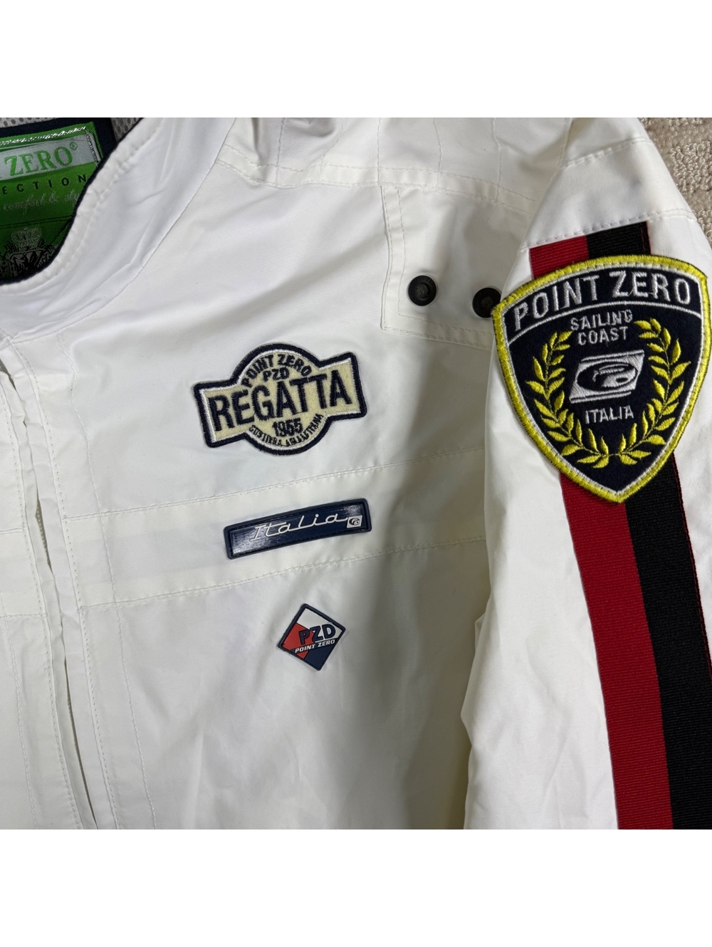 Point Zero White Racing Style Jacket L - Picture 10 of 11